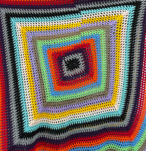 rainbow crochet throw blanket