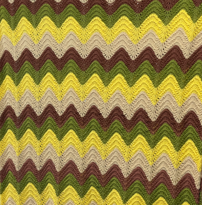 retro zig zag knit blanket