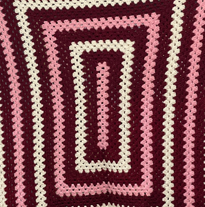 raspberry crochet blanket