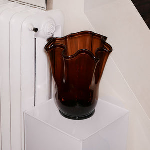 large wavy fluted rimmed vase