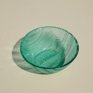 aquamarine glass dish