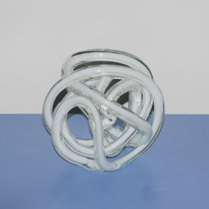 abstract glass knot sculpture