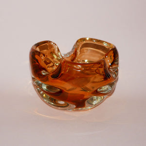 amber art glass