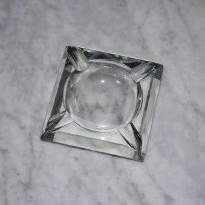 square glass ashtray vintage