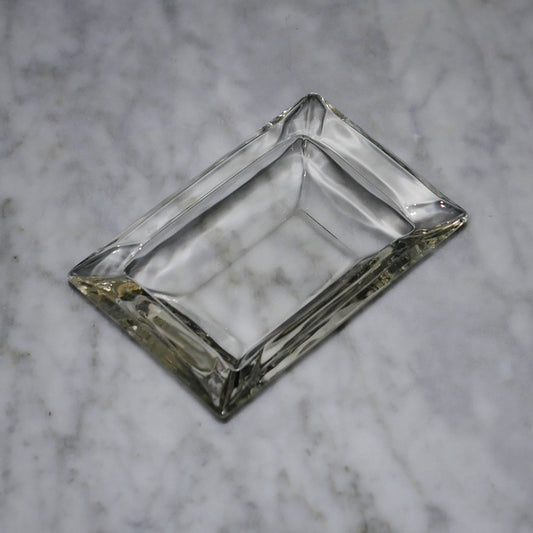 rectangle glass ashtray vintage