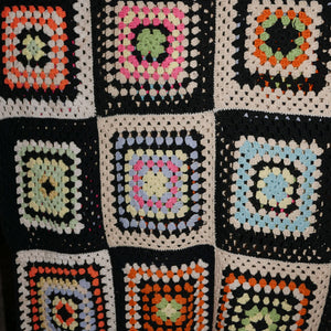 black crochet blanket