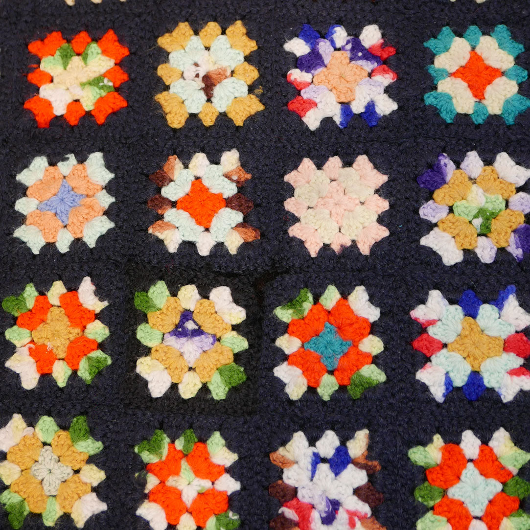 black multicolour granny blanket