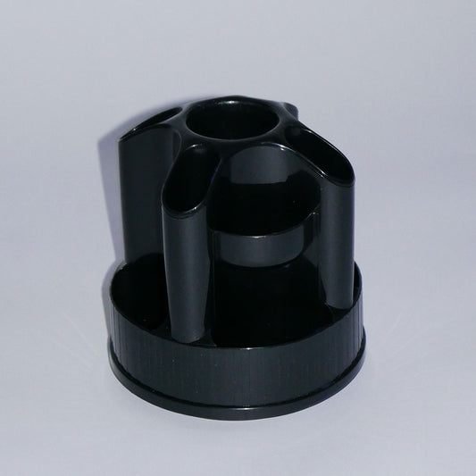 black swivel desk organizer