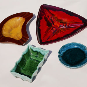 ceramic rectangular drip glaze dish