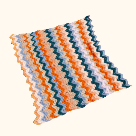 zig zag crochet throw