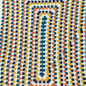 vintage multicolour crochet granny blanket 