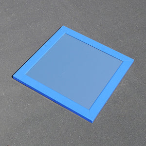 sky blue square mirror
