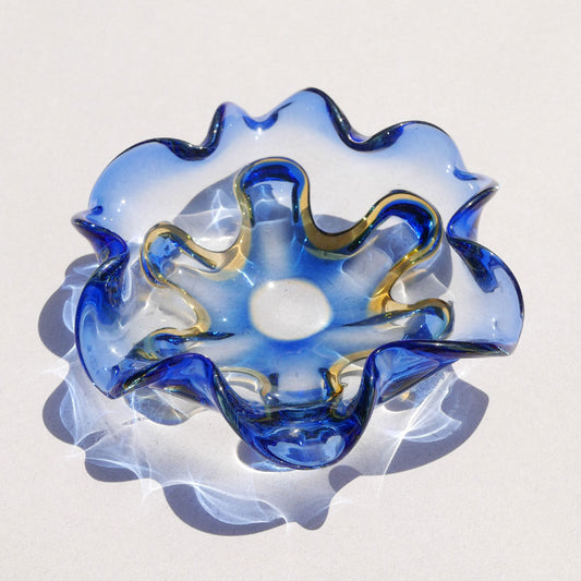 blue art glass