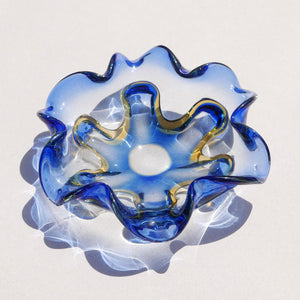 blue art glass