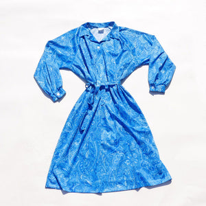 paisley blue dress