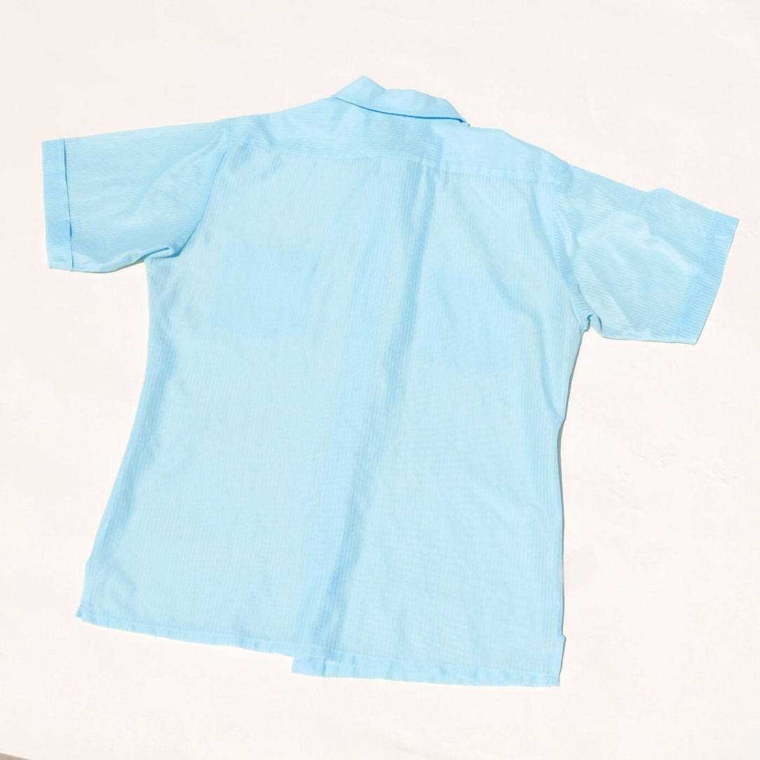 baby blue button up