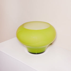 space age inspired glass fruit bowl
