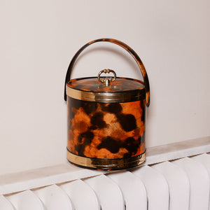 vintage tortoise shell ice bucket