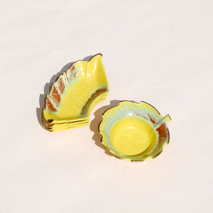 ceramic mid century leaf serving dish