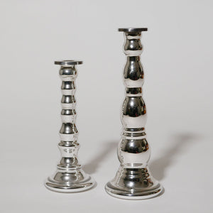 chrome candle stick holders