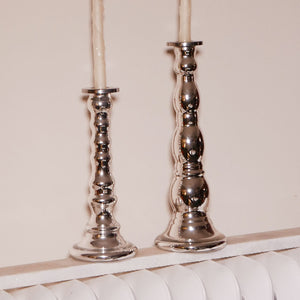 chrome candle stick holders