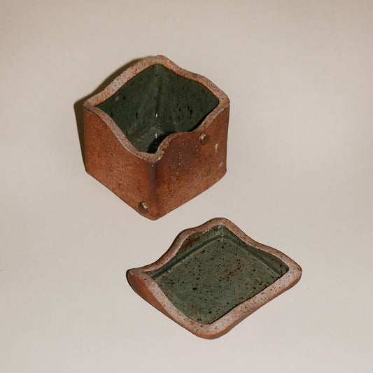 ceramic stash box pottery vintage