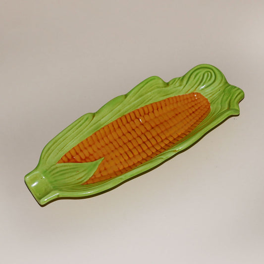 ceramic corn plate vintage