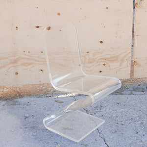 charles hollis jones lucite z zig zag chair