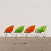 orange & lime pedrali gliss 921 armchair