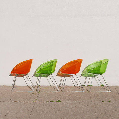 orange & lime pedrali gliss 921 armchair