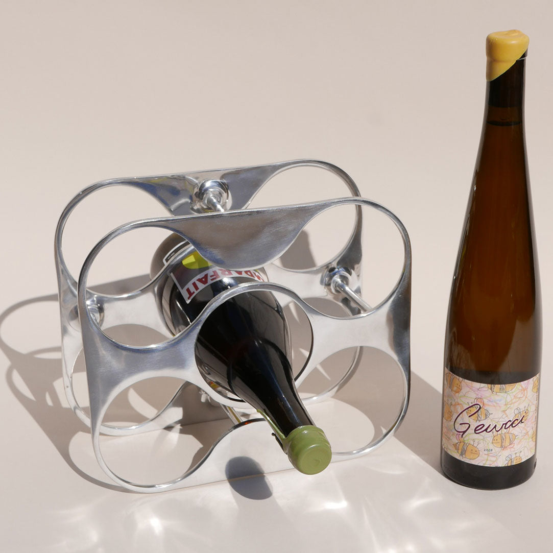chrome wine rack