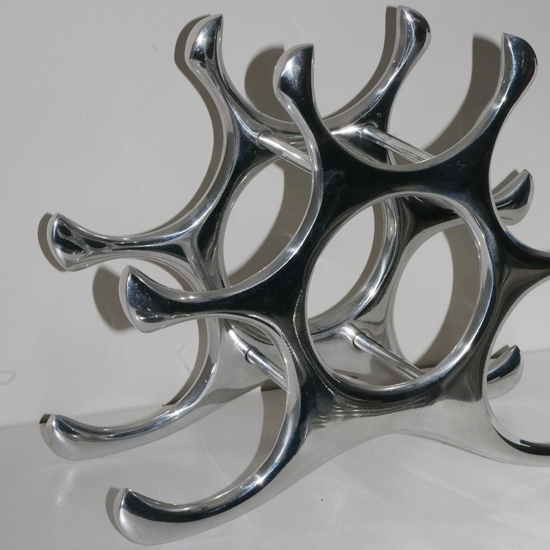 chrome wine rack