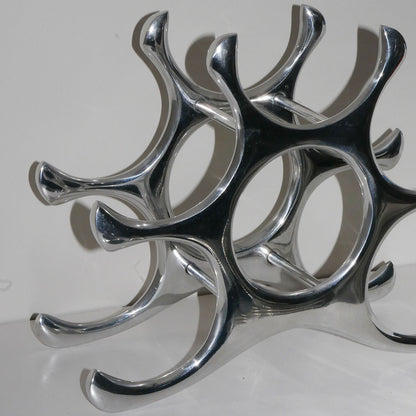 chrome wine rack