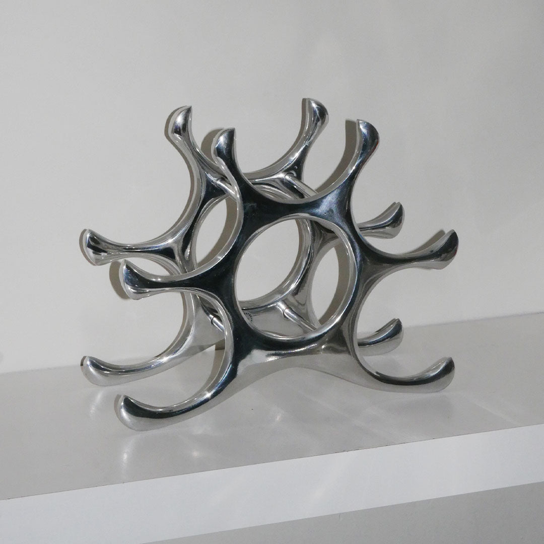 chrome wine rack