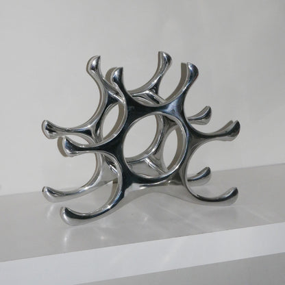 chrome wine rack