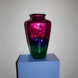 ombre glass vase