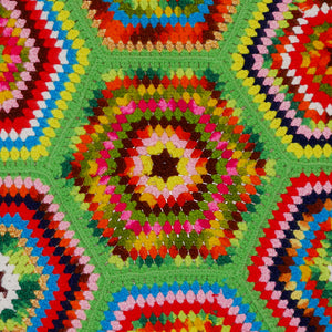 neon crochet throw