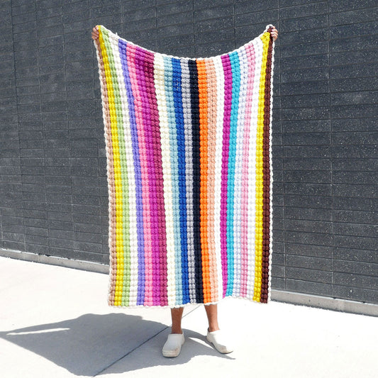rainbow knit blanket