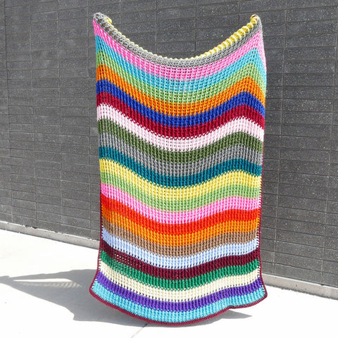 rainbow knit blanket