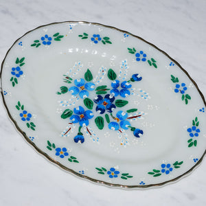 hand painted floral dish