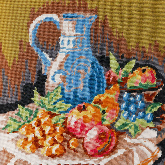 vintage still life needle point
