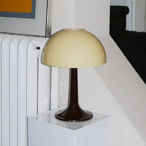 powder yellow and brown mushroom lamp