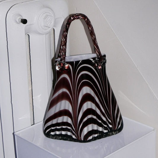 large glass handbag