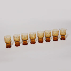 vintage libby amber ombre juice glasses