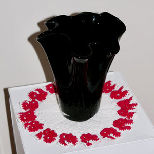 black handkerchief vase