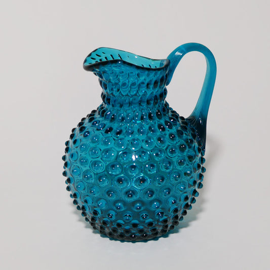 bohemian czech hobnail glass pitcher