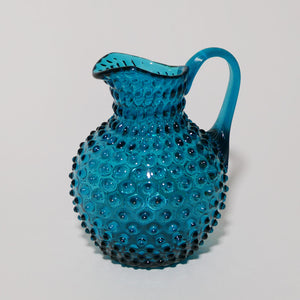 bohemian czech hobnail glass pitcher
