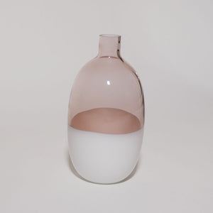 white dipped vase