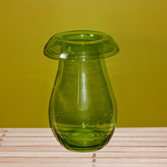 green ikea mushroom vase