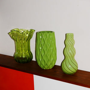 green handkerchief vase